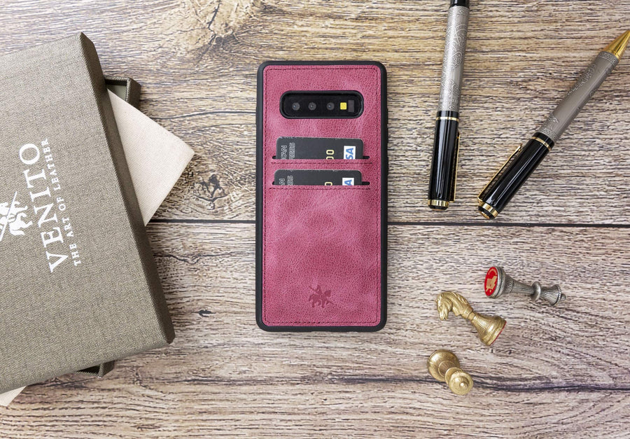 Funda tipo billetera de cuero Cosa Snap On para Samsung Galaxy S10 Plus