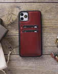 Funda tipo billetera de cuero Cosa Snap On para iPhone 11 Pro Max