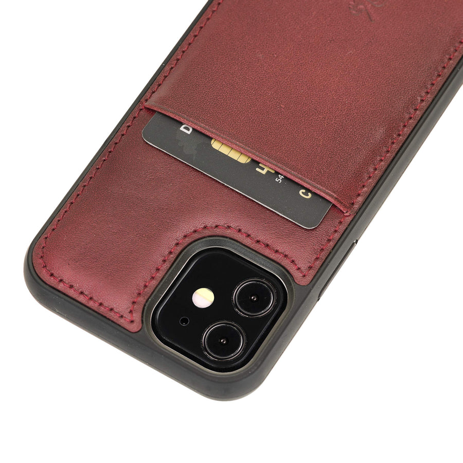 Funda tipo billetera de cuero Capri Snap On para iPhone 12 Mini