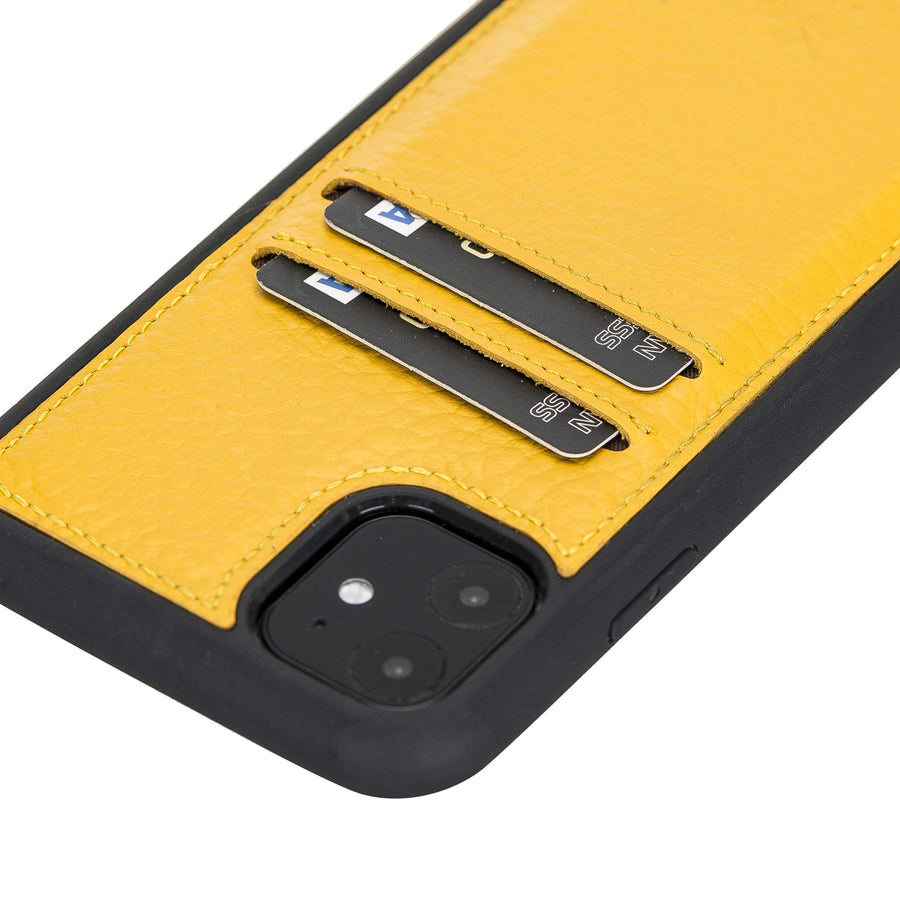 Funda tipo billetera de cuero Cosa Snap On para iPhone 11