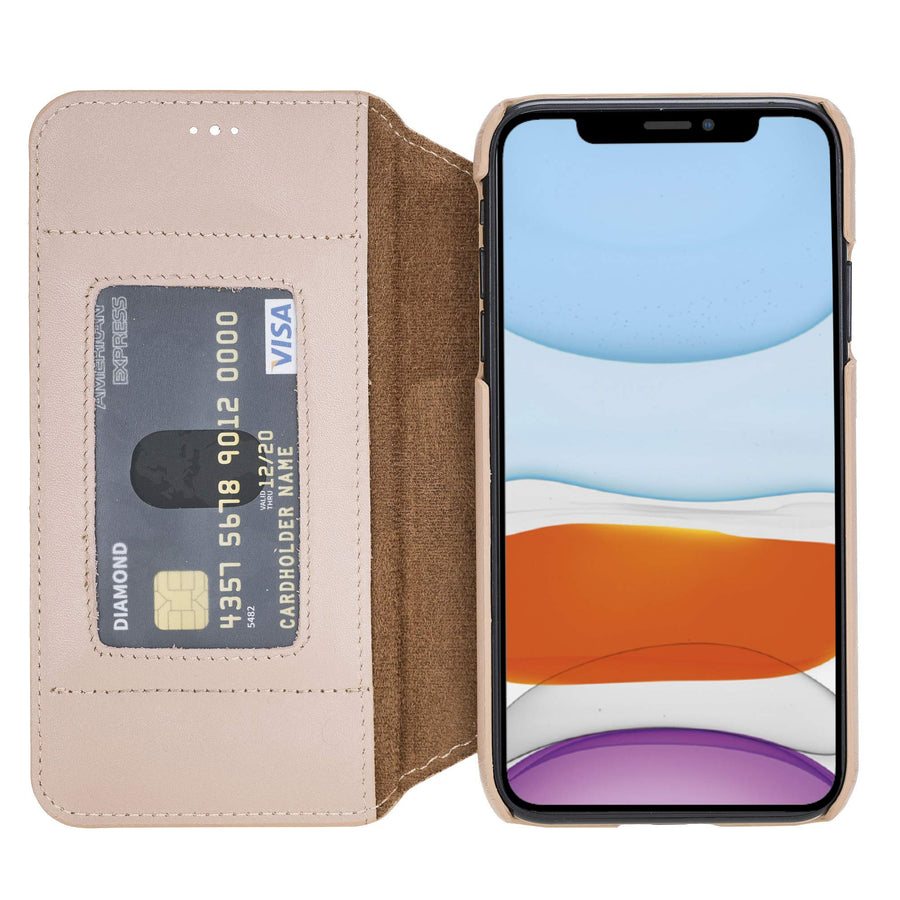 Estuche tipo billetera de cuero con bloqueo RFID Venice para iPhone 11