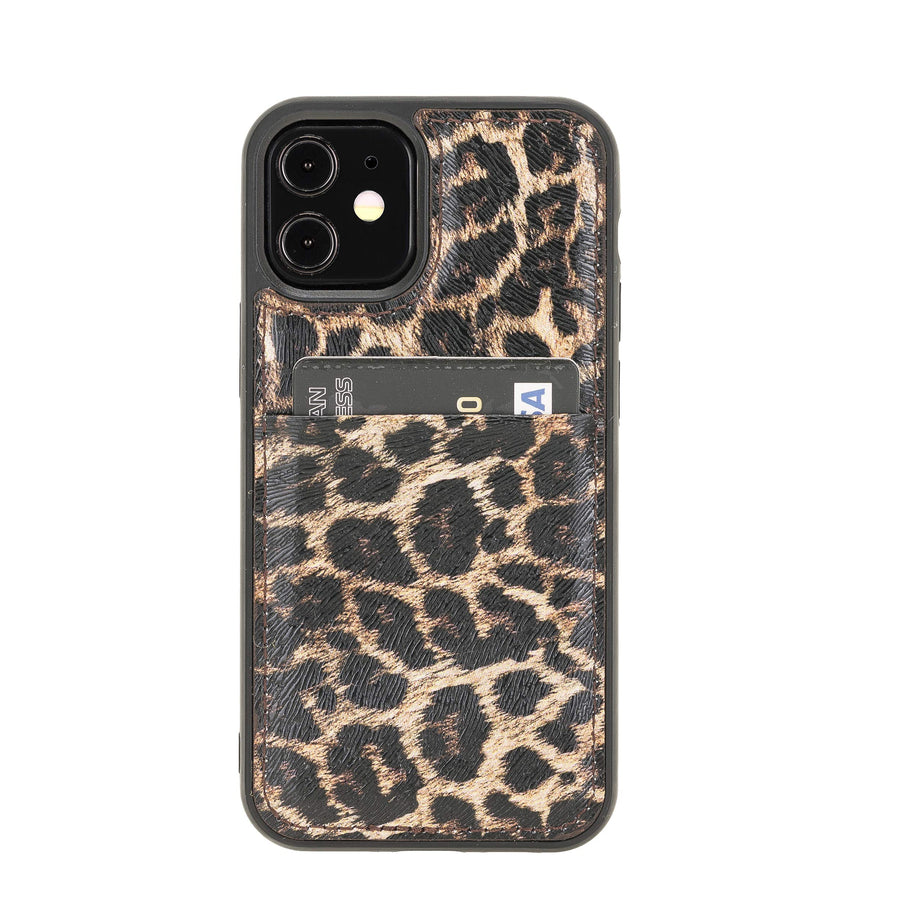 Funda tipo billetera de cuero Capri Snap On para iPhone 12 Mini