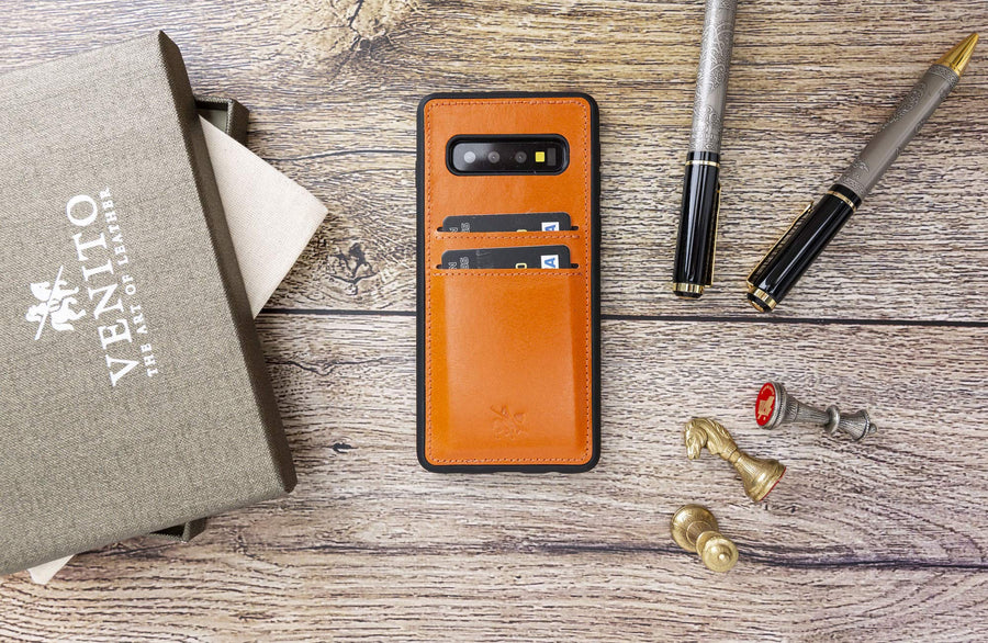 Funda tipo billetera de cuero Cosa Snap On para Samsung Galaxy S10 Plus