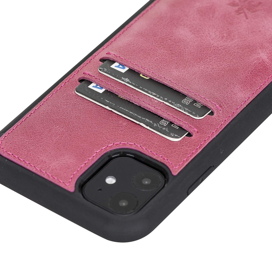 Funda tipo billetera de cuero Cosa Snap On para iPhone 11