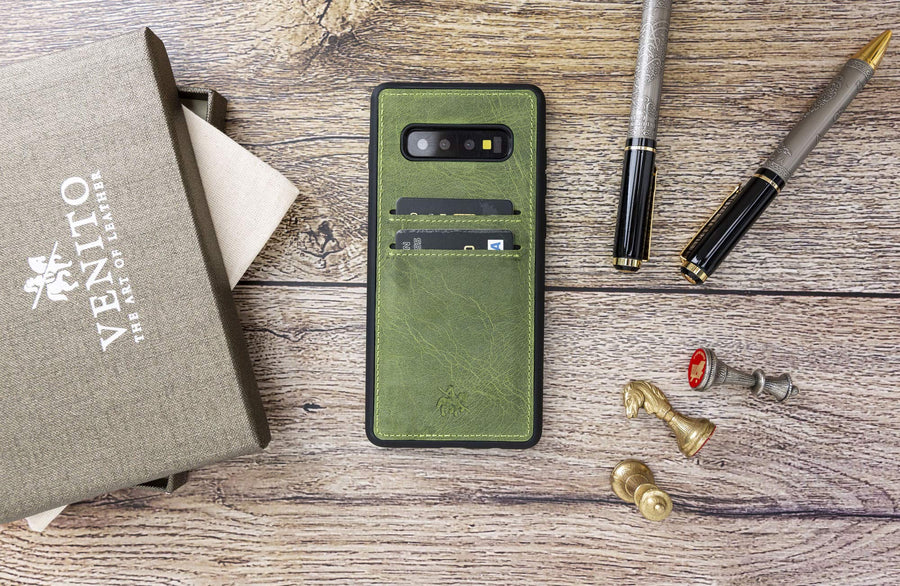 Funda tipo billetera de cuero Cosa Snap On para Samsung Galaxy S10 Plus