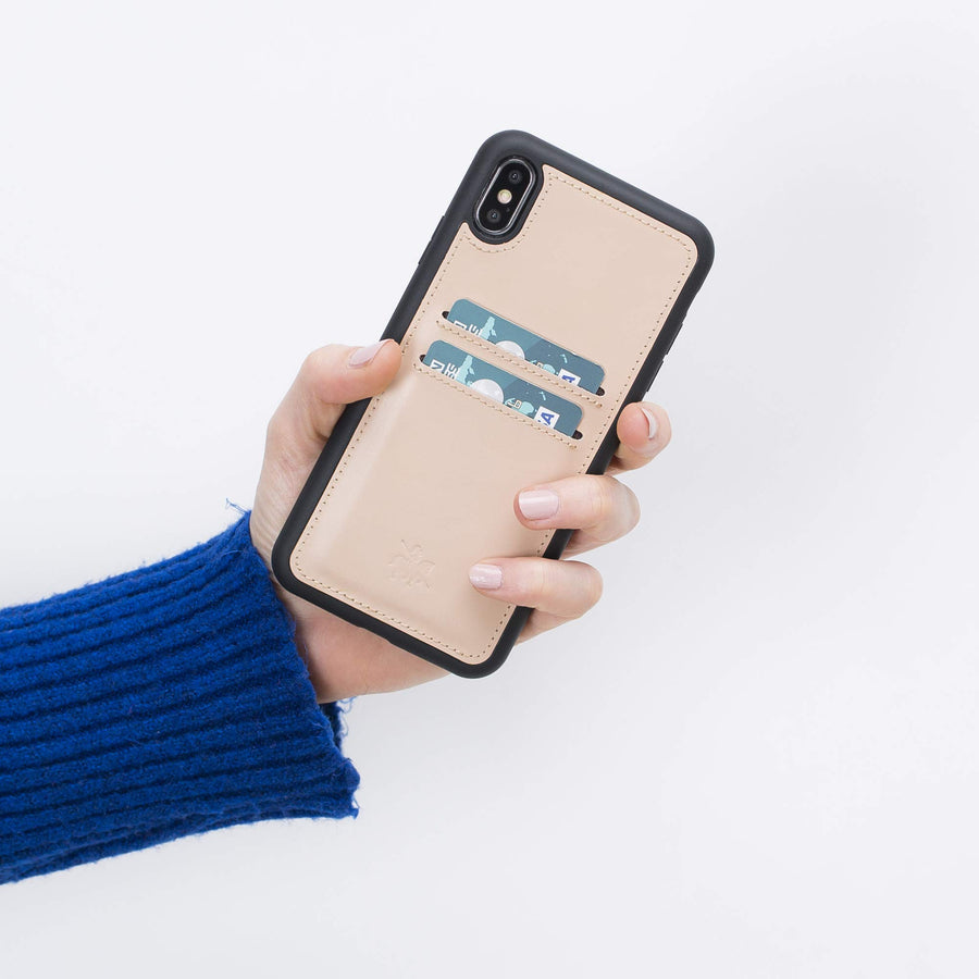 Funda tipo billetera de cuero Cosa Snap On para iPhone XS Max