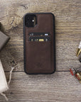 Funda tipo billetera de cuero Cosa Snap On para iPhone 11