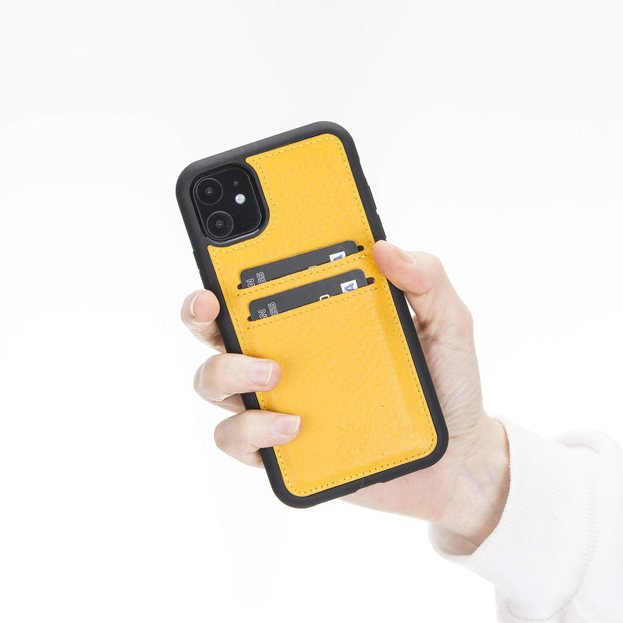 Funda tipo billetera de cuero Cosa Snap On para iPhone 11