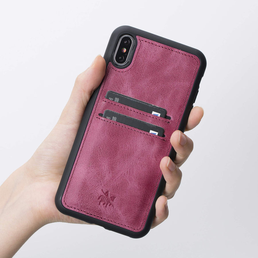 Funda tipo billetera de cuero Cosa Snap On para iPhone XS Max