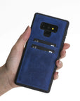 Funda tipo billetera de cuero Capri Snap On para Samsung Galaxy Note 9