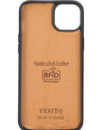 Funda tipo billetera de cuero Capri Snap On para iPhone 14 Plus