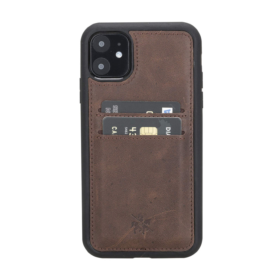 Funda tipo billetera de cuero Cosa Snap On para iPhone 11