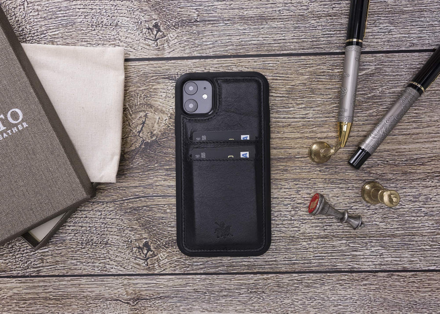 Funda tipo billetera de cuero Cosa Snap On para iPhone 11