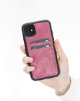 Funda tipo billetera de cuero Cosa Snap On para iPhone 11