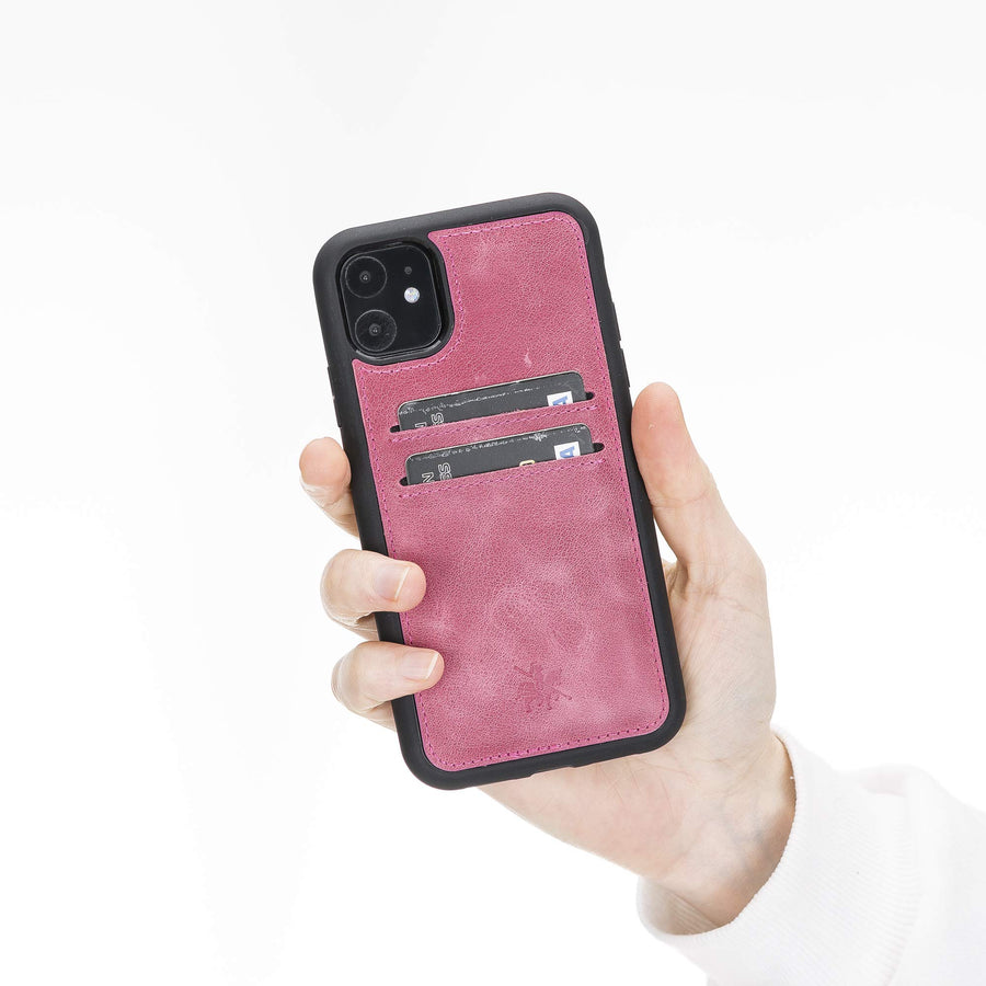 Funda tipo billetera de cuero Cosa Snap On para iPhone 11