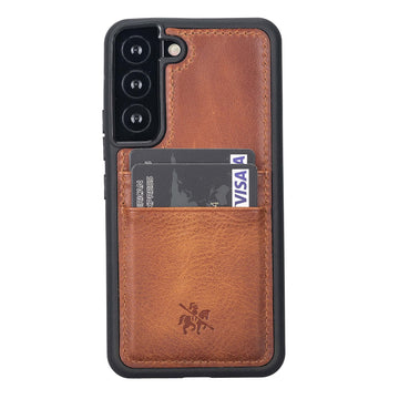 Funda tipo billetera de cuero Capri Snap On para Samsung Galaxy S22