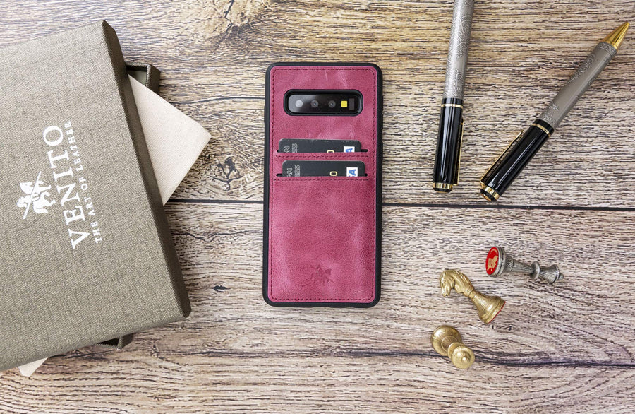 Funda tipo billetera de cuero Cosa Snap On para Samsung Galaxy S10