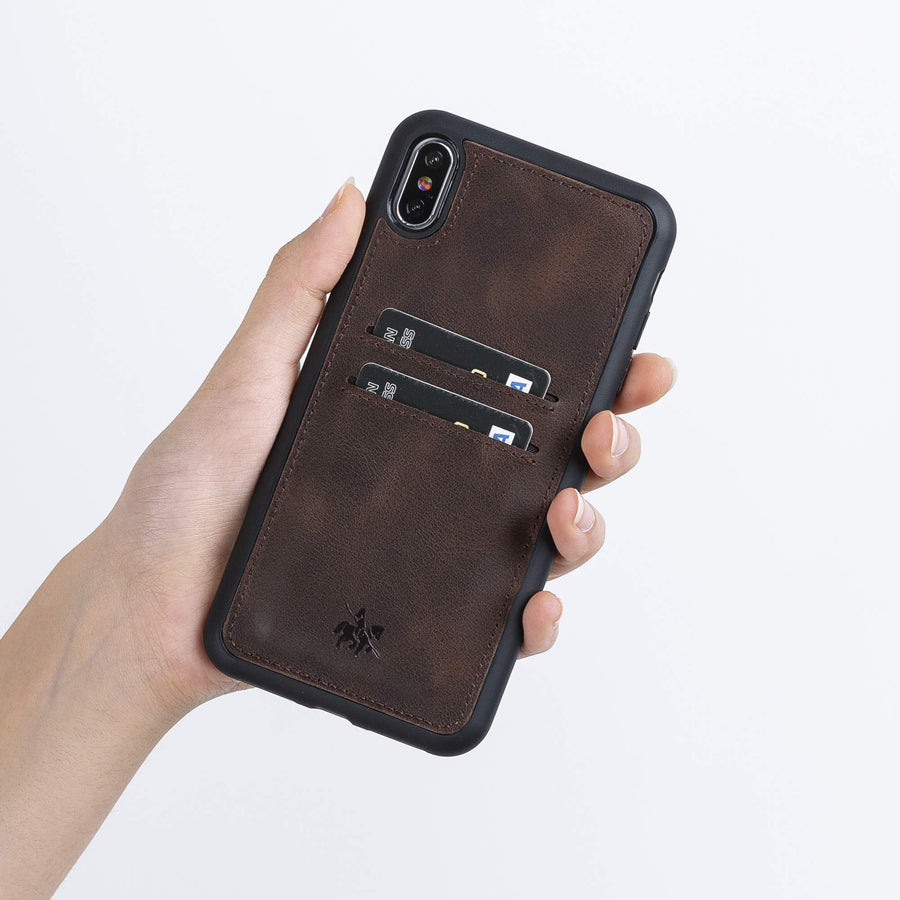 Funda tipo billetera de cuero Cosa Snap On para iPhone XS Max