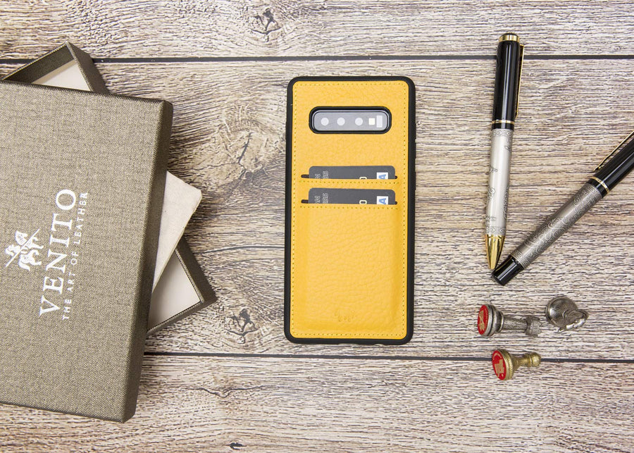 Funda tipo billetera de cuero Cosa Snap On para Samsung Galaxy S10 Plus