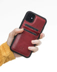 Funda tipo billetera de cuero Cosa Snap On para iPhone 11