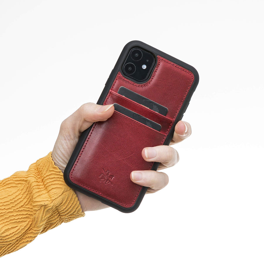 Funda tipo billetera de cuero Cosa Snap On para iPhone 11