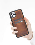 Funda tipo billetera de cuero Cosa Snap On para iPhone 11 Pro Max