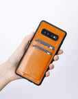 Funda tipo billetera de cuero Cosa Snap On para Samsung Galaxy S10 Plus