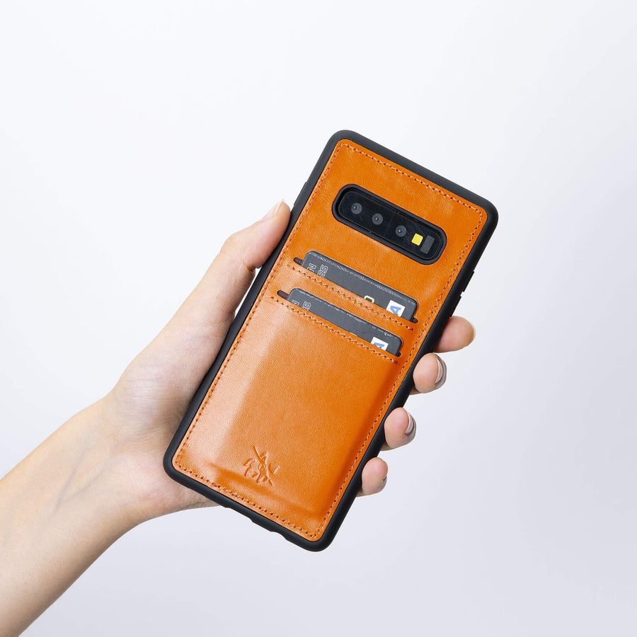 Funda tipo billetera de cuero Cosa Snap On para Samsung Galaxy S10 Plus