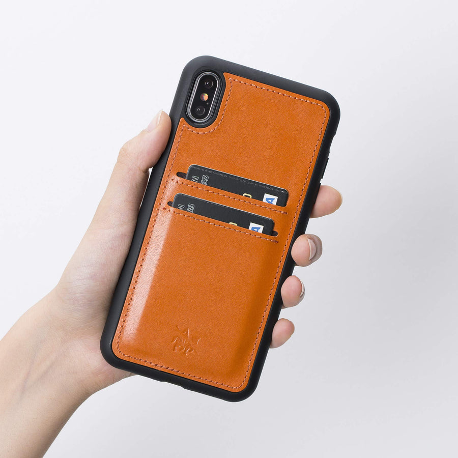 Funda tipo billetera de cuero Cosa Snap On para iPhone XS Max