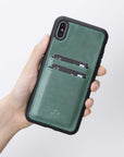 Funda tipo billetera de cuero Cosa Snap On para iPhone XS Max