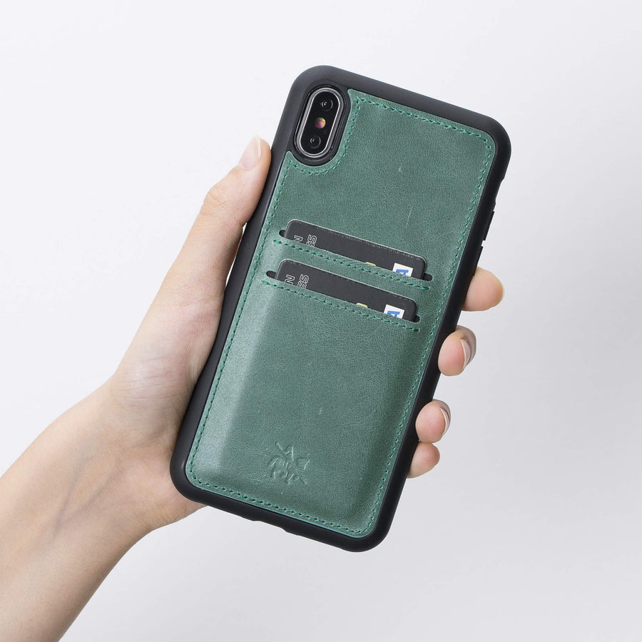 Funda tipo billetera de cuero Cosa Snap On para iPhone XS Max