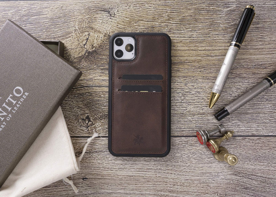 Funda tipo billetera de cuero Cosa Snap On para iPhone 11 Pro Max