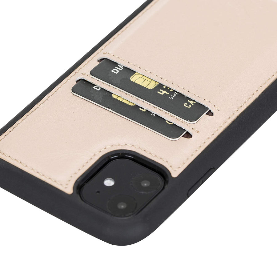 Funda tipo billetera de cuero Cosa Snap On para iPhone 11