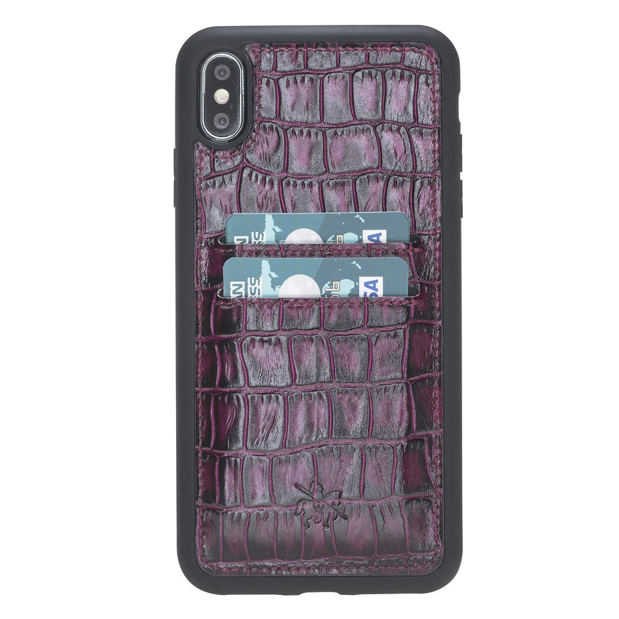 Funda tipo billetera de cuero Cosa Snap On para iPhone XS Max