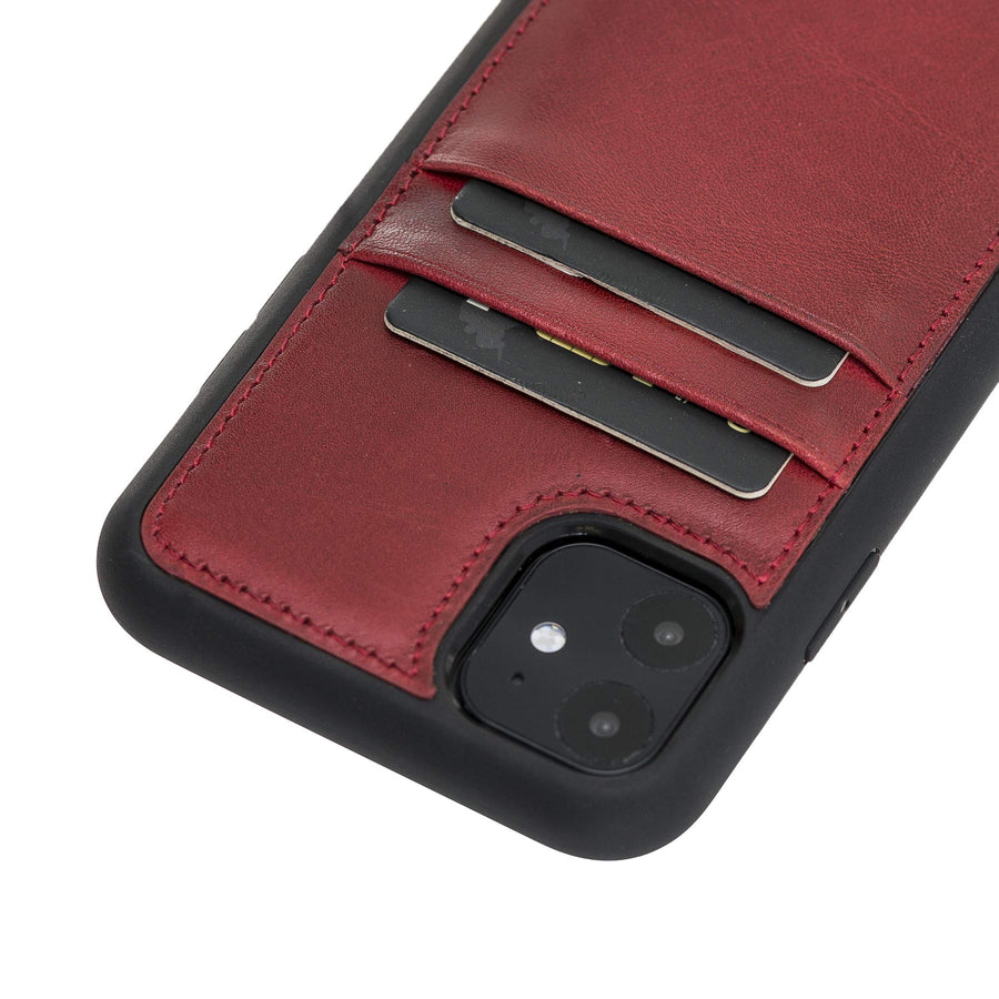 Funda tipo billetera de cuero Cosa Snap On para iPhone 11