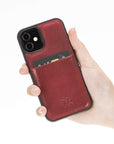 Funda tipo billetera de cuero Capri Snap On para iPhone 12 Mini