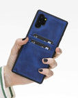 Funda tipo billetera de cuero Capri Snap On para Samsung Galaxy Note 10 Plus