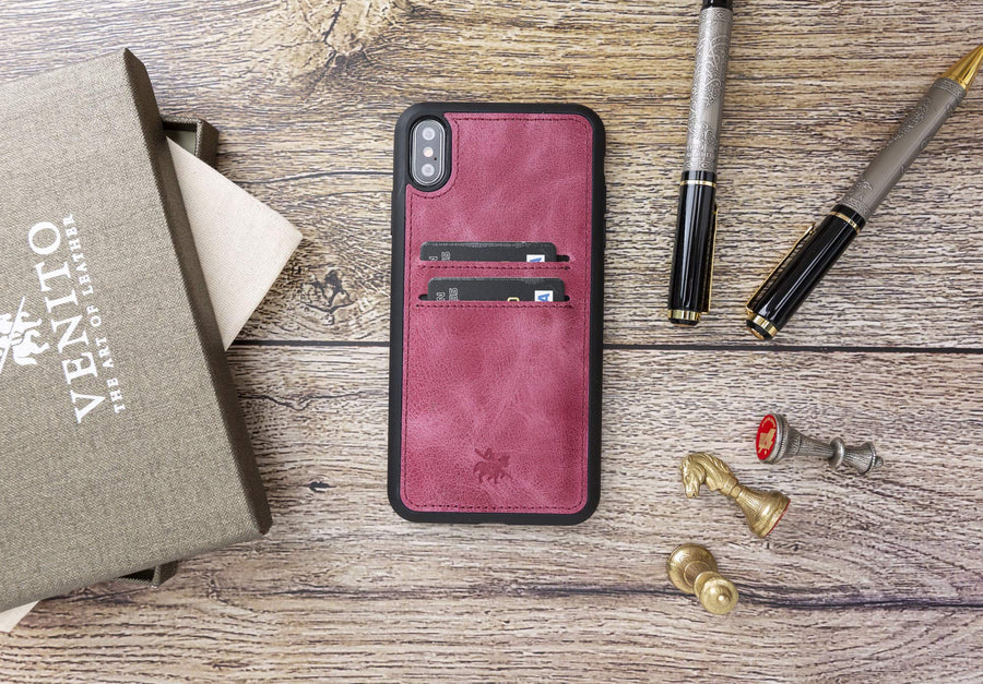 Funda tipo billetera de cuero Cosa Snap On para iPhone XS Max