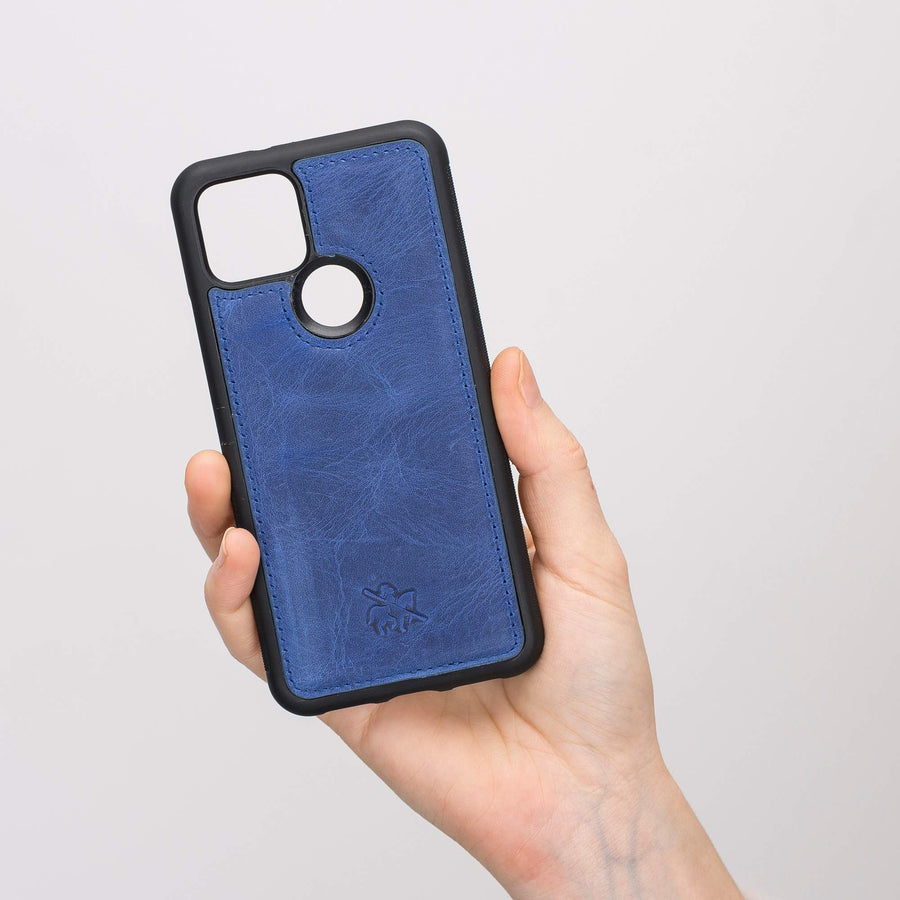 Funda de cuero Lucca Snap On para Google Pixel 5