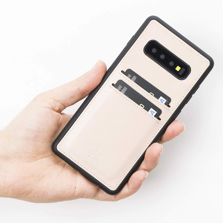 Funda tipo billetera de cuero Cosa Snap On para Samsung Galaxy S10 Plus