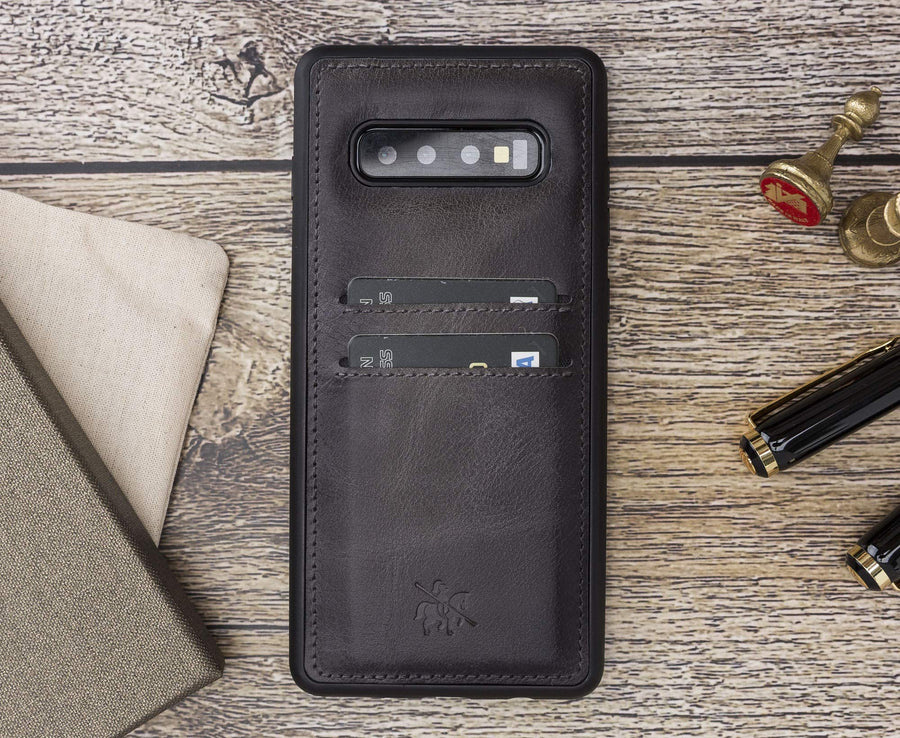 Funda tipo billetera de cuero Cosa Snap On para Samsung Galaxy S10 Plus