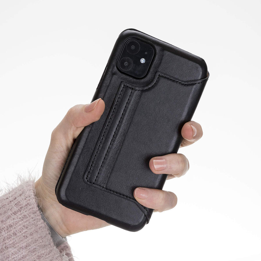 Estuche tipo billetera de cuero con bloqueo RFID Venice para iPhone 11