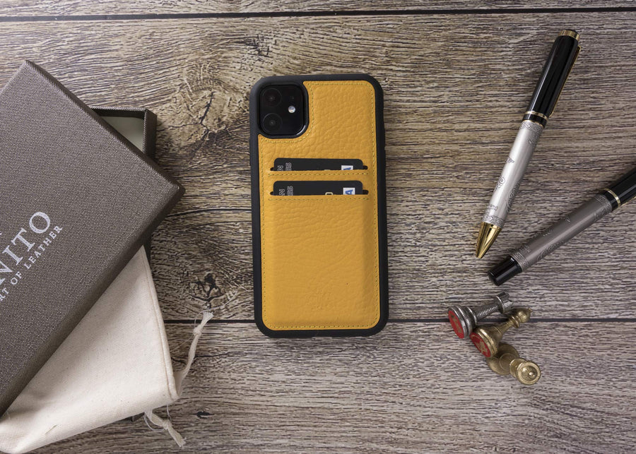 Funda tipo billetera de cuero Cosa Snap On para iPhone 11