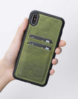 Funda tipo billetera de cuero Cosa Snap On para iPhone XS Max