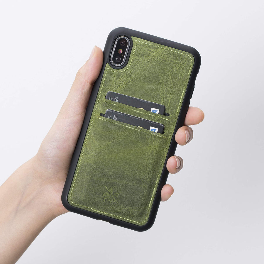 Funda tipo billetera de cuero Cosa Snap On para iPhone XS Max