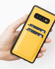 Funda tipo billetera de cuero Cosa Snap On para Samsung Galaxy S10 Plus