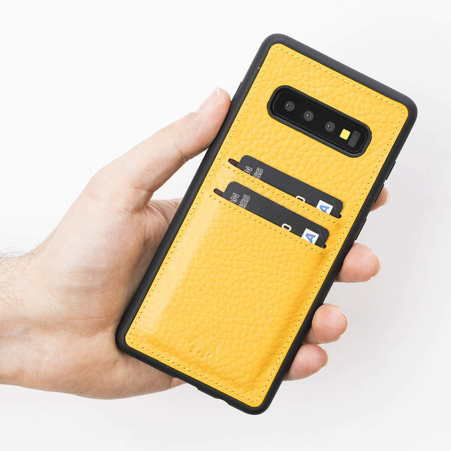 Funda tipo billetera de cuero Cosa Snap On para Samsung Galaxy S10 Plus