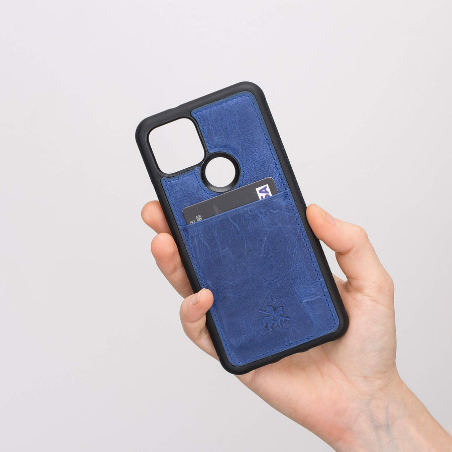 Funda tipo billetera de cuero Capri Snap On para Google Pixel 5