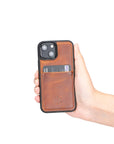 Capri Snap On Leather Wallet Case for iPhone 13 Mini