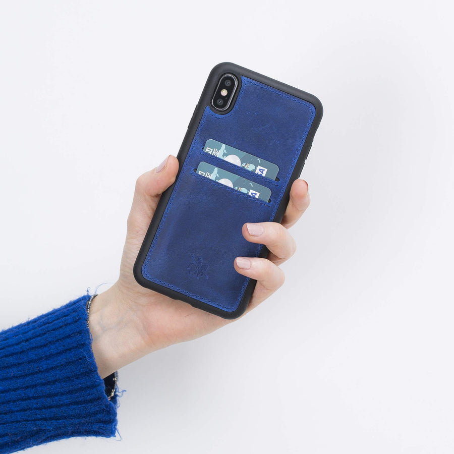 Funda tipo billetera de cuero Cosa Snap On para iPhone XS Max